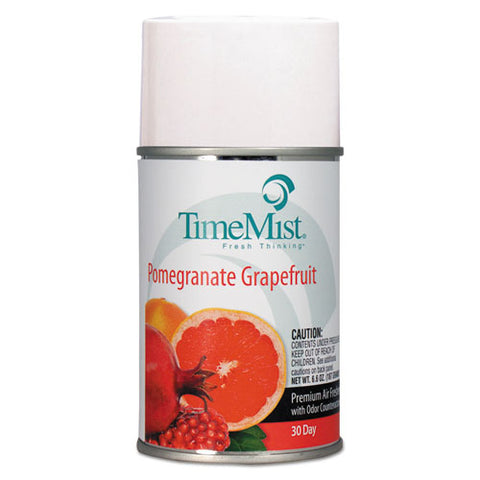 Image of Premium Metered Air Freshener Refill, Pomegranate Grapefruit, 6.6 Oz Aerosol, 12/carton