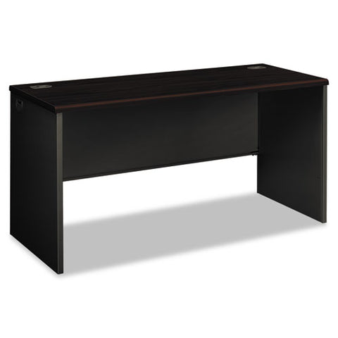 Image of 38000 Series Desk Shell, 60w X 24d X 29.5h, Mahogany/charcoal