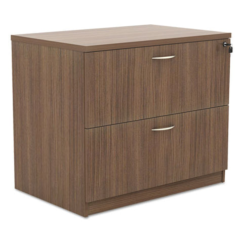 Image of Alera Valencia Series Two-drawer Lateral File, 34w X 22.75d X 29.5h, Walnut