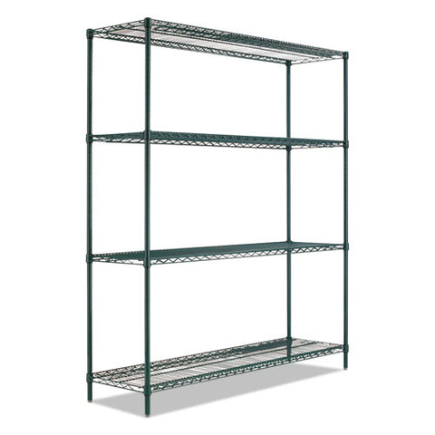 Image of Ba Plus Wire Shelving Kit, 4 Shelves, 72" X 24" X 72", Black Anthracite Plus