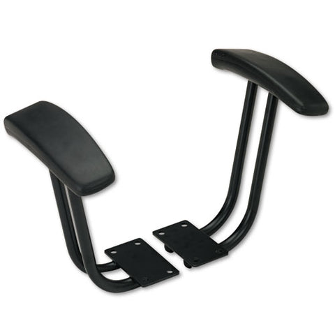 Image of Alera Fixed T-arms For Interval And Essentia Series Chairs And Stools, Black