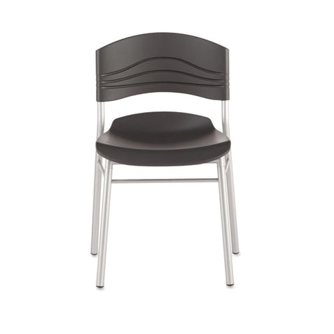 Image of Caféworks Cafe Chair, Graphite Seat/graphite Back, Silver Base, 2/carton