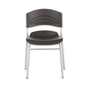 Caféworks Cafe Chair, Graphite Seat/graphite Back, Silver Base, 2/carton