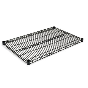 Industrial Wire Shelving Extra Wire Shelves, 36w X 24d, Black, 2 Shelves/carton