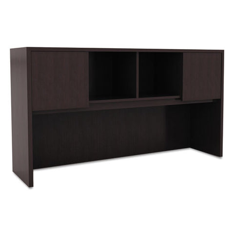 Image of Alera Valencia Series Hutch With Doors, 58.88w X 15d X 35.38h, Espresso