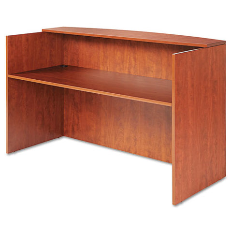 Image of Alera Valencia Series Reception Desk With Counter, 71w X 35.5d X 42.5h,  Cherry