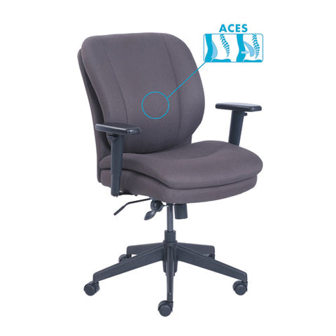 Image of Cosset Ergonomic Task Chair, Supports Up To 275 Lbs., Gray Seat/gray Back, Black Base