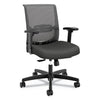 Convergence Mid-back Task Chair With Syncho-tilt Control/seat Slide, Supports Up To 275 Lbs, Iron Ore Seat, Black Back/base