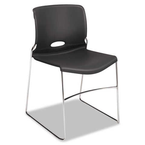 Image of Olson Stacker High Density Chair, Lava Seat/lava Back, Chrome Base, 4/carton