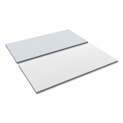 Image of Reversible Laminate Table Top, Rectangular, 59 3/8w X 29 1/2d, White/gray