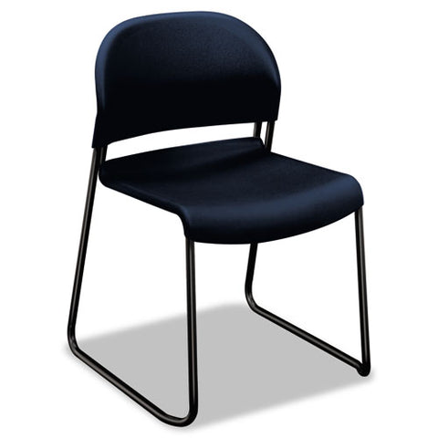 Image of Gueststacker High Density Chairs, Regatta Seat/regatta Back, Black Base, 4/carton