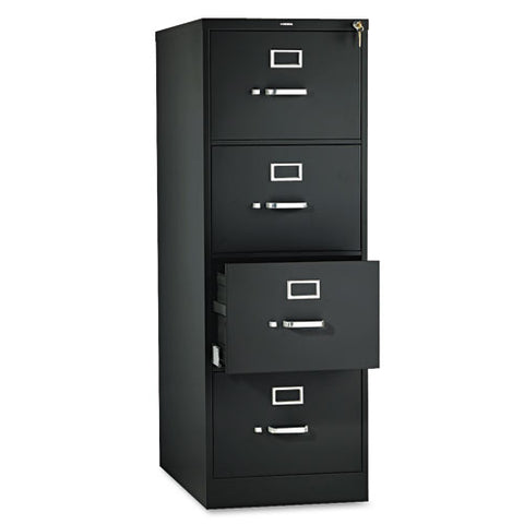 Image of 510 Series Four-drawer Full-suspension File, Legal, 18.25w X 25d X 52h, Black