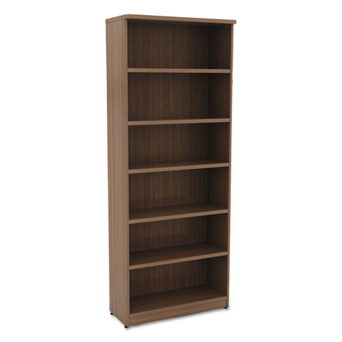 Image of Alera Valencia Series Bookcase, Six-shelf, 31 3/4w X 14d X 80 1/4h, Mod Walnut