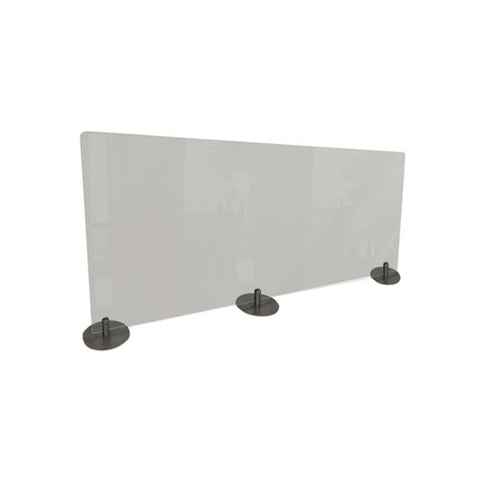 Image of Desktop Free Standing Acrylic Protection Screen, 59 X 5 X 24, Frost