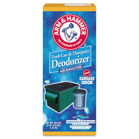 Image of Trash Can And Dumpster Deodorizer With Baking Soda, Sprinkle Top, Original, Powder, 42.6 Oz Box, 9/carton