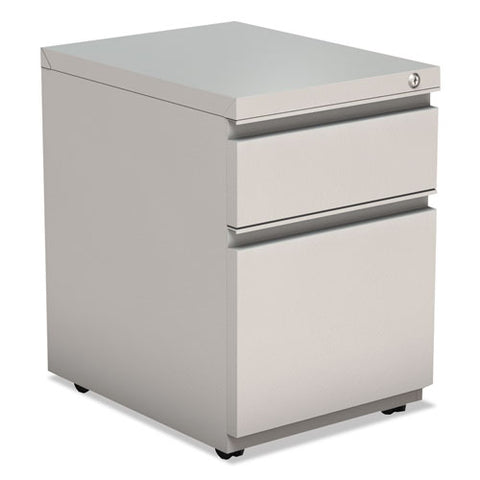 Image of 2-drawer Metal Pedestal Box File With Full Length Pull, 14.96w X 19.29d X 21.65h, Light Gray