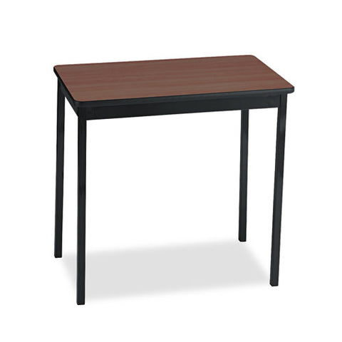 Image of Utility Table, Rectangular, 30w X 18d X 30h, Walnut/black