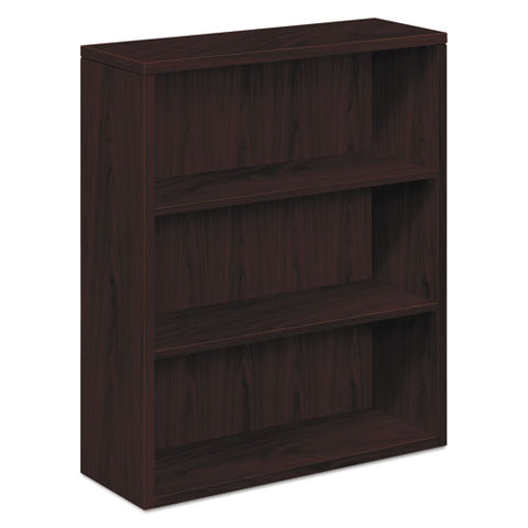 Image of 10500 Series Laminate Bookcase, Three-shelf, 36w X 13-1/8d X 43-3/8h, Mahogany