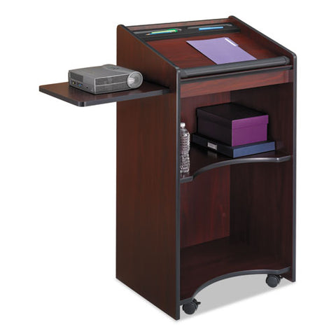 Image of Executive Mobile Lectern, 25.25w X 19.75d X 46h, Mahogany