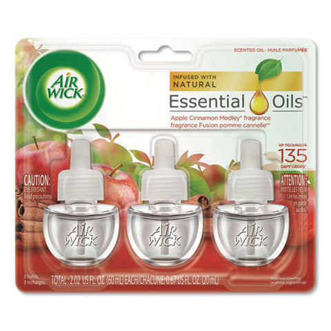 Image of Scented Oil Refill, Warming - Apple Cinnamon Medley, 0.67 Oz, 3/pack, 6 Packs/carton