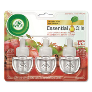 Scented Oil Refill, Warming - Apple Cinnamon Medley, 0.67 Oz, 3/pack, 6 Packs/carton