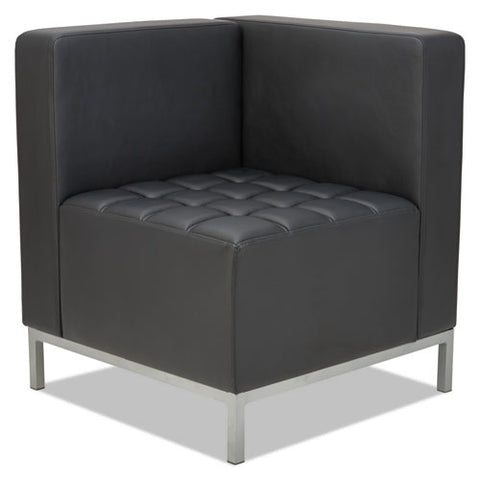 Image of Alera Qub Series Corner Sectional, 26.38w X 26.38d X 30.5h, Black