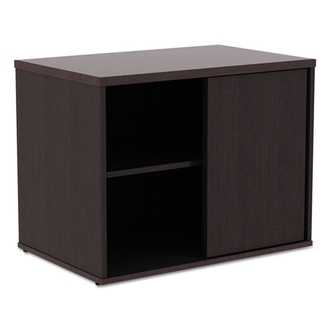 Image of Alera Open Office Low Storage Cab Cred, 29 1/2w X 19 1/8d X 22 7/8h, Espresso