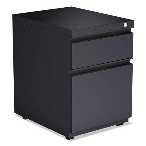 Image of 2-drawer Metal Pedestal Box File With Full Length Pull, 14.96w X 19.29d X 21.65h, Charcoal