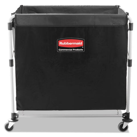 Image of Collapsible X-cart, Steel, Eight Bushel Cart, 24.1w X 35.7d X 34h, Black/silver