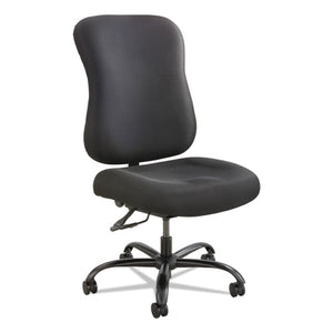 Optimus High Back Big And Tall Chair, Fabric Upholstery, Supports Up To 400 Lbs., Black Seat/black Back, Black Base