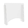 Counter Top Barrier With Pass Thru, 27" X 6" X 23.75", Acrylic, Clear, 2/carton