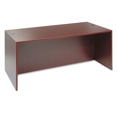 Image of Alera Valencia Series Straight Front Desk Shell, 71w X 35.5d X 29.63h, Mahogany