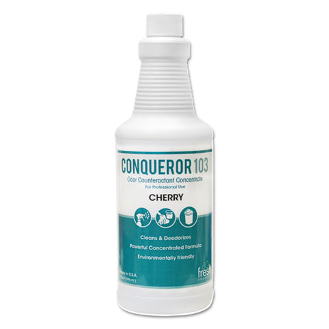 Image of Conqueror 103 Odor Counteractant Concentrate, Cherry, 32 Oz Bottle, 12/carton