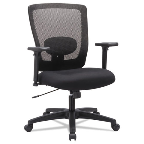 Image of Alera Envy Series Mesh Mid-back Swivel/tilt Chair, Supports Up To 250 Lbs., Black Seat/black Back, Black Base