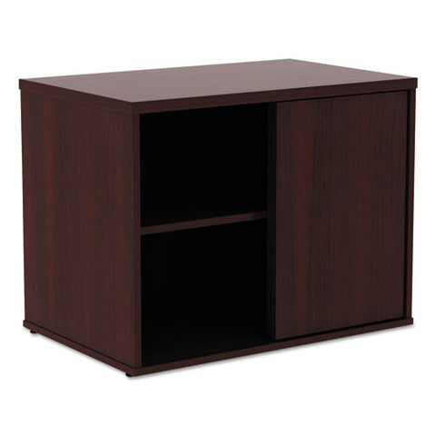 Image of Alera Open Office Low Storage Cab Cred, 29 1/2w X 19 1/8d X 22 7/8h, Mahogany