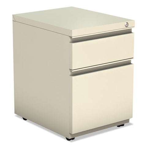 Image of Two-drawer Metal Pedestal Box File With Full-length Pull, 14.96w X 19.29d X 21.65h, Putty