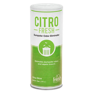 Citro Fresh Dumpster Odor Eliminator, Citronella, 12 Oz Canister, 12/carton