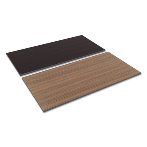 Image of Reversible Laminate Table Top, Rectangular, 59 3/8w X 29 1/2d, Espresso/walnut