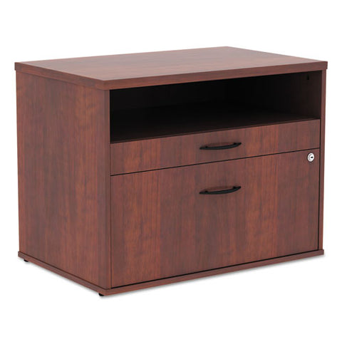 Image of Alera Open Office Series Low File Cabient Credenza, 29.5w X 19.13d X 22.88h, Medium Cherry