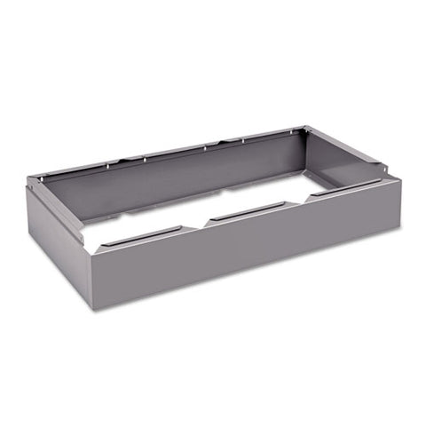 Image of Three Wide Closed Locker Base, 36w X 18d X 6h, Medium Gray