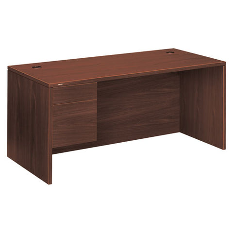 Image of 10500 Series "l" Left 3/4 Height Pedestal Desk, 66w X 30d X 29.5h, Mahogany