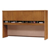 Series C Collection 4 Door 72w Hutch, Box 1 Of 2, 71.13w X 15.38d X 43.13h, Natural Cherry/graphite Gray