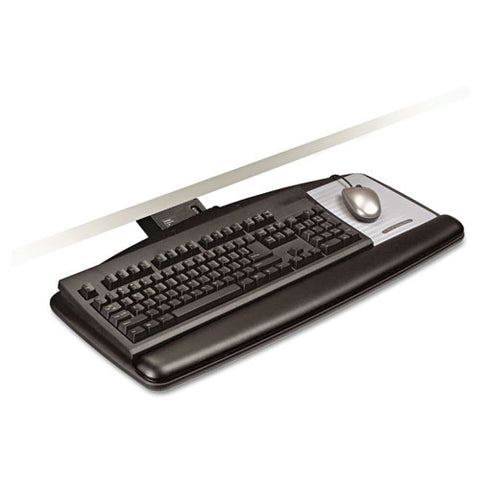 Image of Sit/stand Easy Adjust Keyboard Tray, Standard Platform, 25.5w X 12d, Black