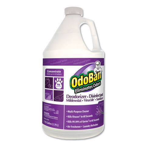 Image of Concentrate Odor Eliminator And Disinfectant, Lavender Scent, 1 Gal Bottle, 4/carton