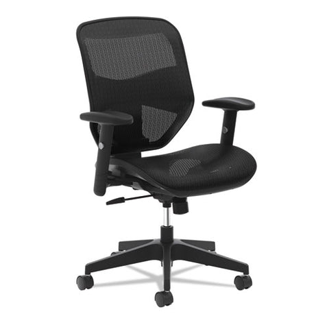 Image of Vl534 Mesh High-back Task Chair, Supports Up To 250 Lbs., Black Seat/black Back, Black Base