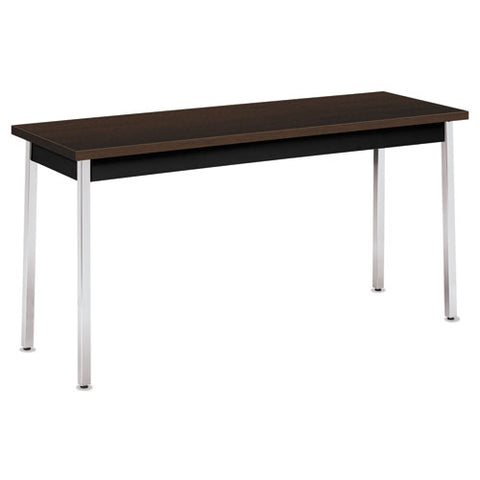 Image of Utility Table, Rectangular, 60w X 20d X 29h, Mocha/black