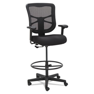 Alera Elusion Series Mesh Stool, 31.6" Seat Height, Supports Up To 275 Lbs., Black Seat/black Back, Black Base