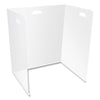 Lightweight Desktop Barriers, 22 X 16 X 24, Polypropylene, Clear, 10/carton