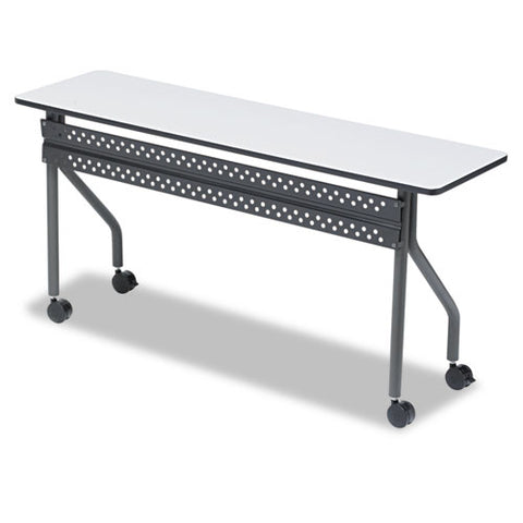 Image of Officeworks Mobile Training Table, 60w X 18d X 29h, Gray/charcoal