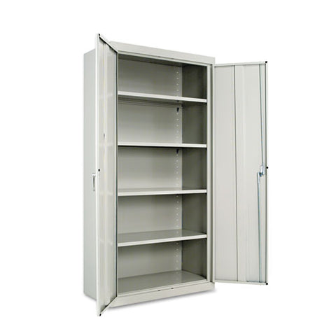 Image of Assembled 72" High Storage Cabinet, W/adjustable Shelves, 36w X 18d, Light Gray